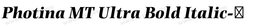 Photina MT Ultra Bold Italic字体转换